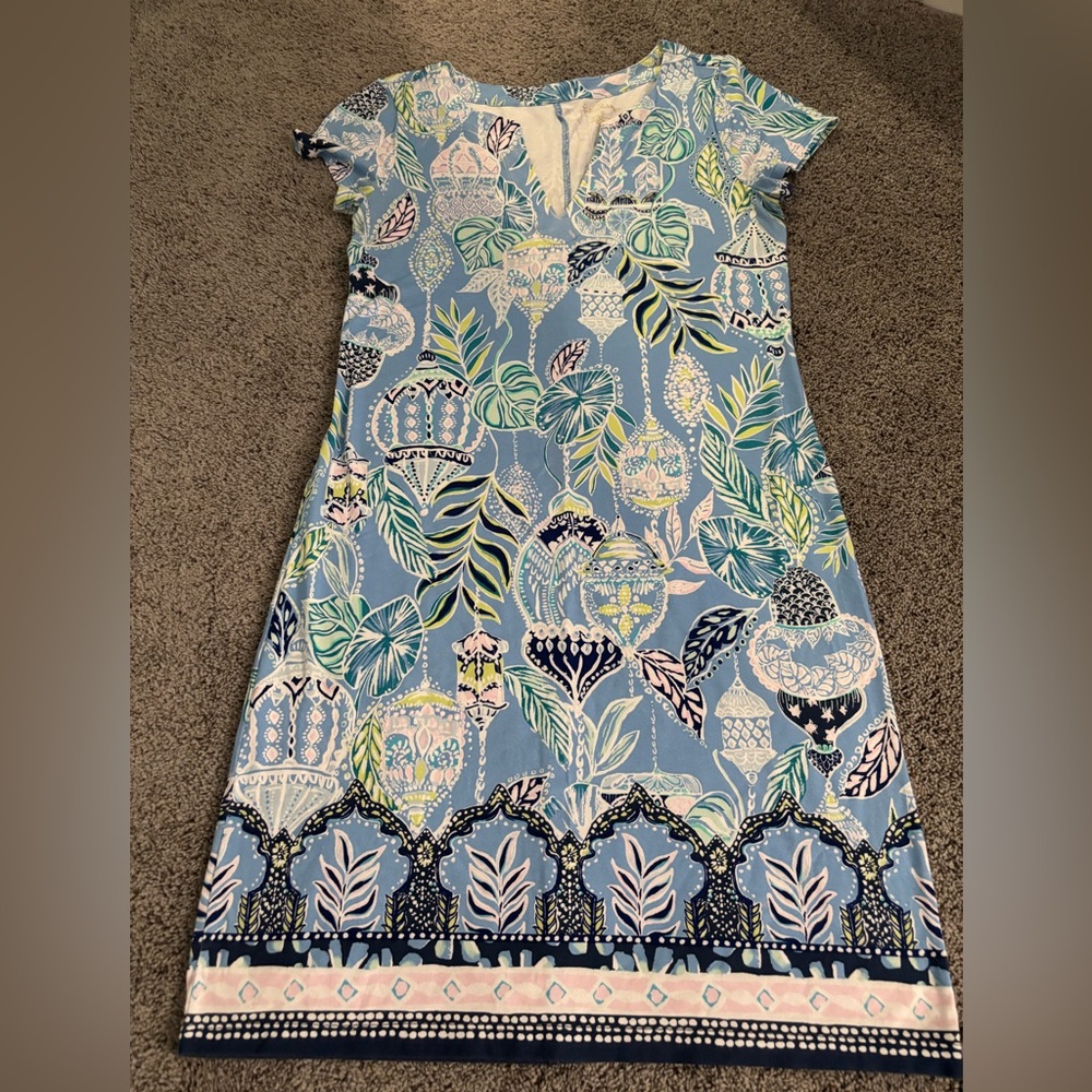 Lilly Pulitzer Sophiletta Dress- Blue Peri Lapis Lanterns
